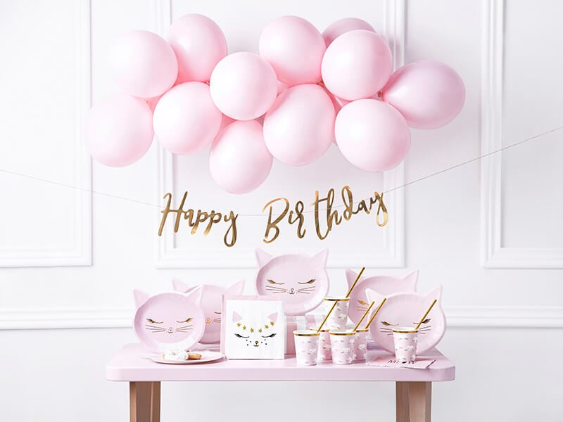 Kit Decoration Anniversaire Theme Chat Rose Or Kits Anniversaire Sur Sparklers Club
