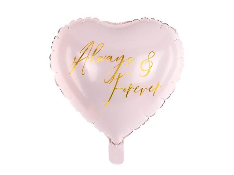 Ballon Coeur rose "Always & Forever" 45cm