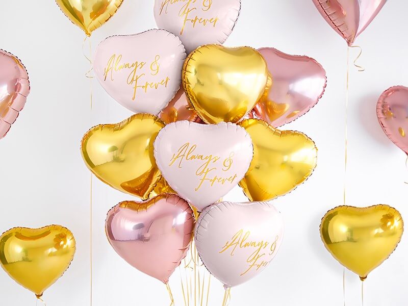 Ballon Coeur rose "Always & Forever" 45cm