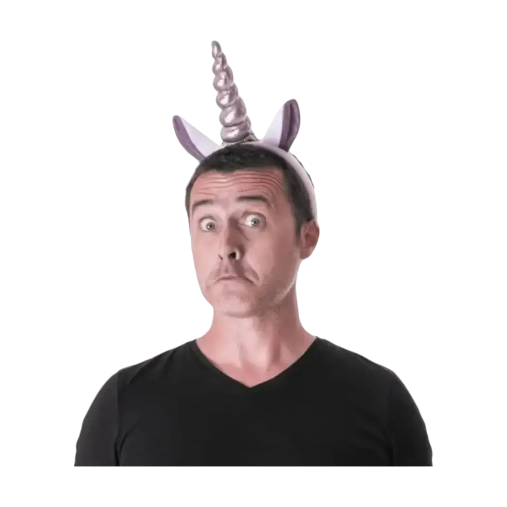 Serre Tête Licorne en Paillette Argent