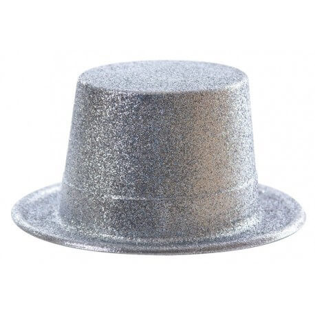 Serre-tête Avec Mini Chapeau Cylindre à Paillettes Argenté - Accessoire Carnaval, Cosplay, Soirée - Réglable - Unisexe - 6