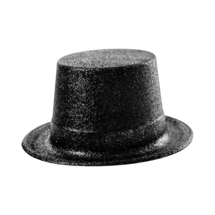 Chapeau Haut de forme Paillette Noir