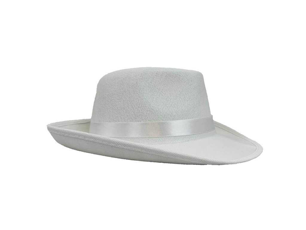 Cappello BORSALINO in tessuto bianco - Sparklers Club