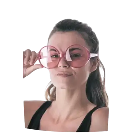 Lunettes Géantes Style Hippy Roses 