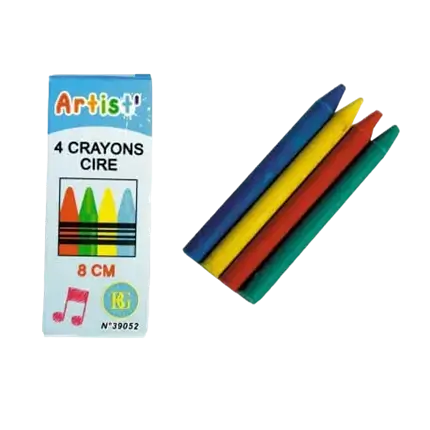 Lot de 4 crayons de cire 