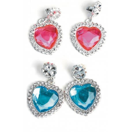 Boucles d'oreilles diadème coeur 