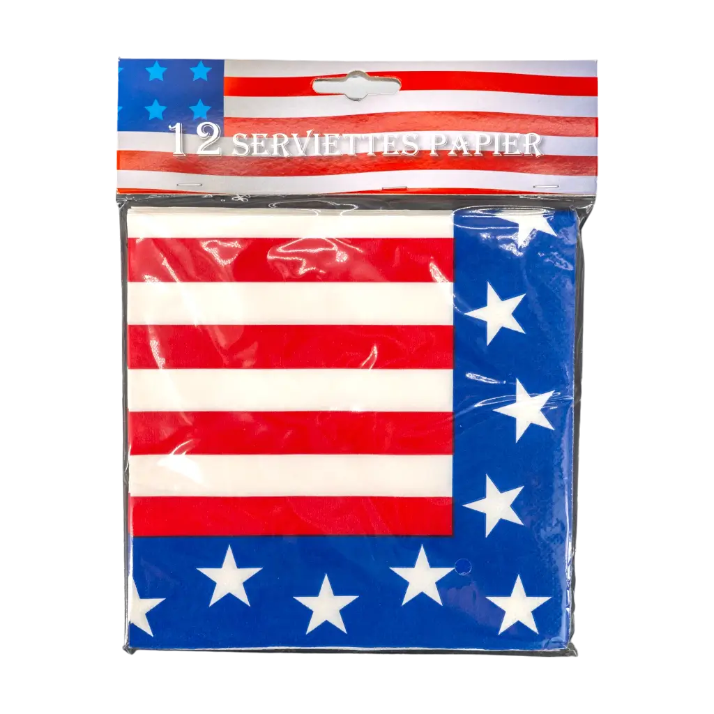 Lot de 12 serviettes USA 