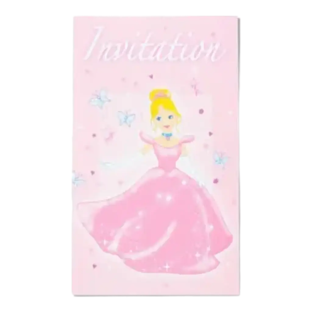 Lot de 6 invitations PRINCESSE 