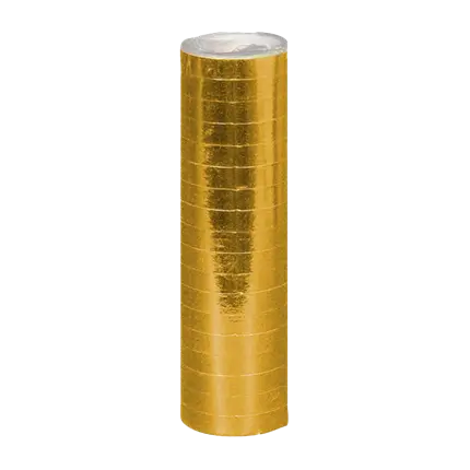 Rouleau de serpentins en papier Or métallique (4 m)