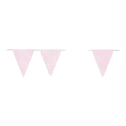 Guirlande SWEET rose 12 fanions 