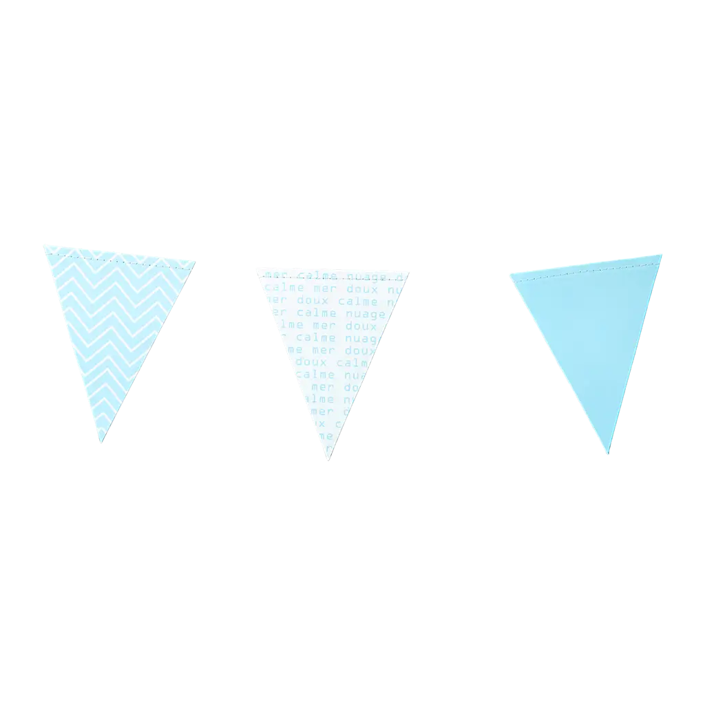 Guirlande SWEET  bleu 12 fanions 