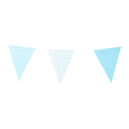 Guirlande SWEET  bleu 12 fanions 