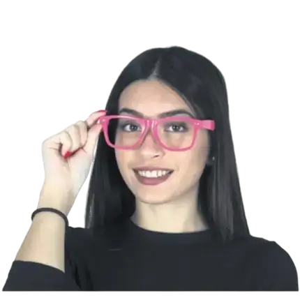 Lunettes Néon Roses Sans Verres