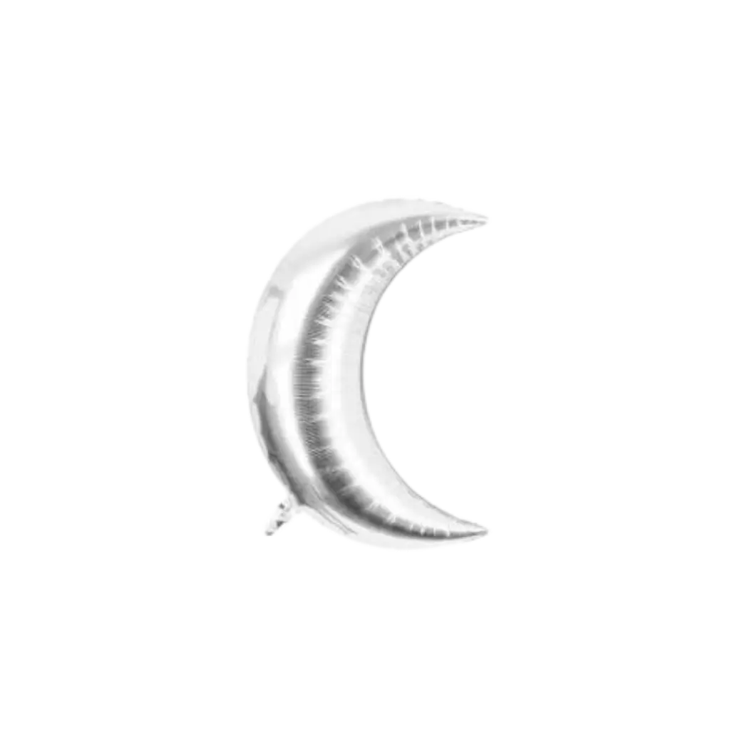 Ballon en forme de Lune Métallisé Argent 71cm