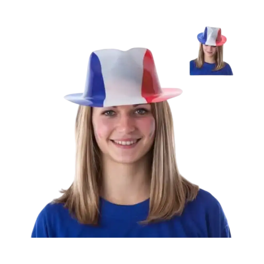 Chapeau Bleu Blanc Rouge Borsalino PVC