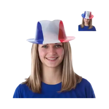 Chapeau Bleu Blanc Rouge Borsalino PVC