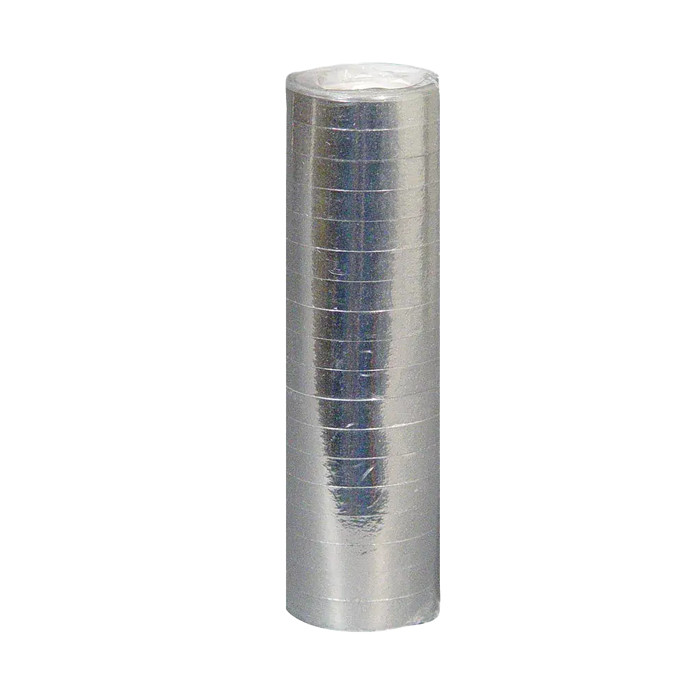 Rouleau de serpentins en papier Argent métallique (4 m)