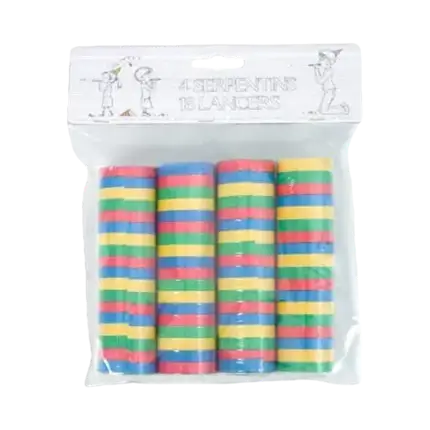 Serpentins Multicolore 18 Lanceurs X4