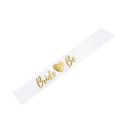 Écharpe blanche avec Bride to be Or