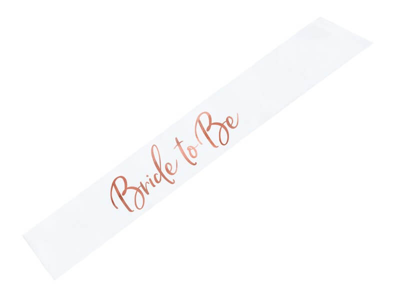 Écharpe blanche avec Bride to be Or Rose