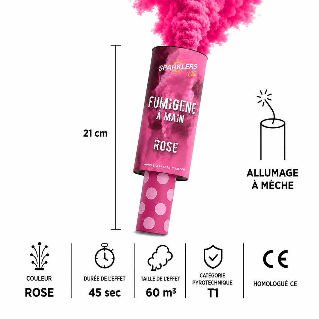 fumigènes-rose