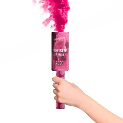 Fumigène à mains 45 secondes rose 
