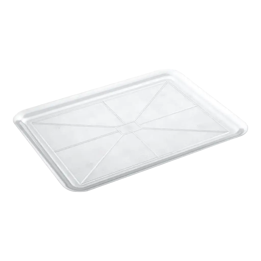 Plateau en plastique transparent rectangulaire 50x37cm