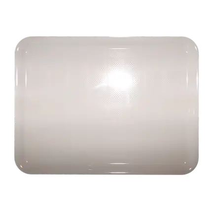 Plateau en plastique blanc rectangulaire 50x37cm
