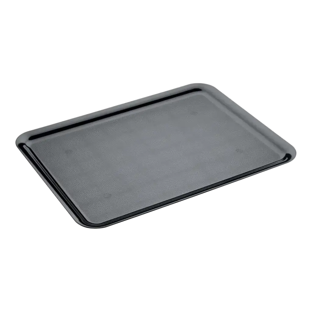 Plateau en plastique noir rectangulaire 50x37cm