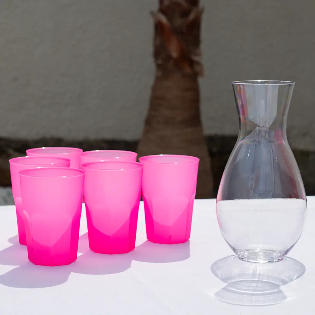 Verre à cocktail rose fuchsia 35cl (Lot de 20)