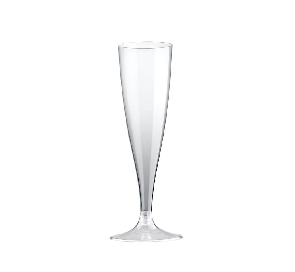 Flute champagne in plastica trasparente 14cl Set da 20 Sparklers Club