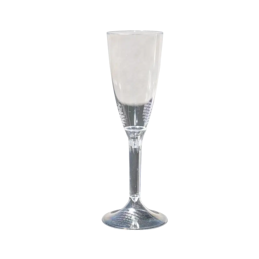 Flûte à champagne 12cl en plastique transparent - Lot de 10 
