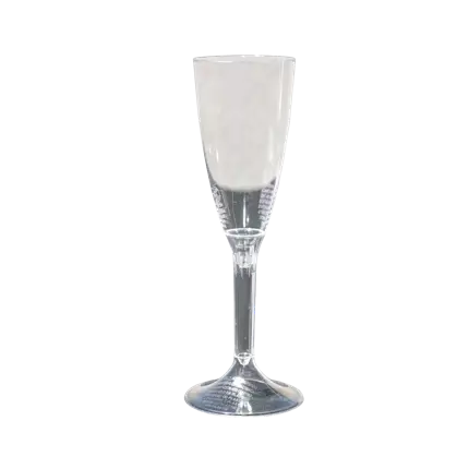 Flûte à champagne 12cl en plastique transparent - Lot de 10