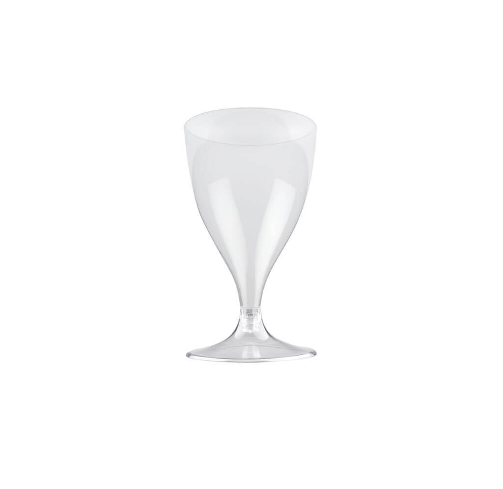 Set di 100 bicchieri da vino in plastica trasparente 20cl - Sparklers Club