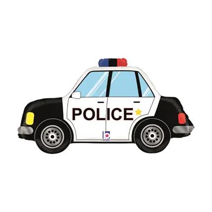 Ballon Hélium Voiture de Police 86cm