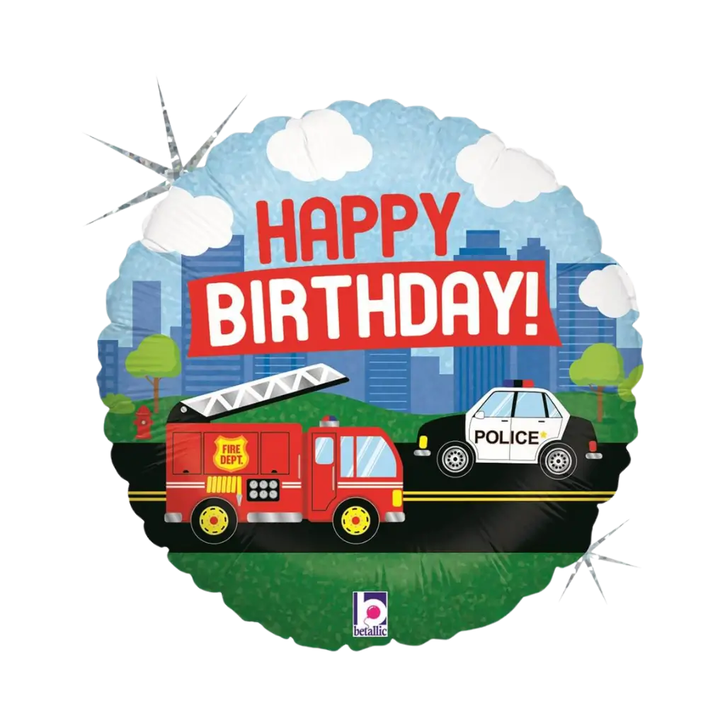 Ballon Happy Birthday Emergency ø45cm