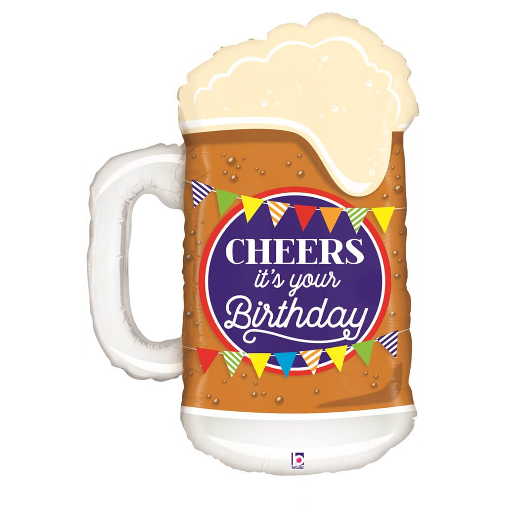 Ballon Mug Bière Birthday 86cm