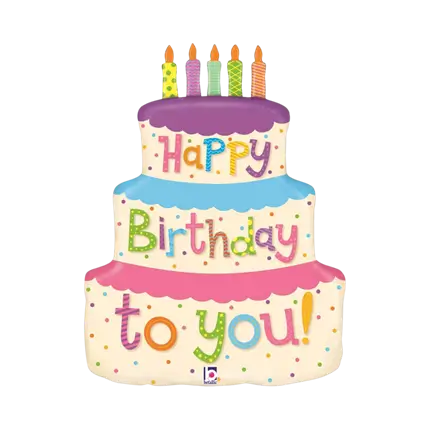 Ballon Gâteau Happy Birthday 69cm