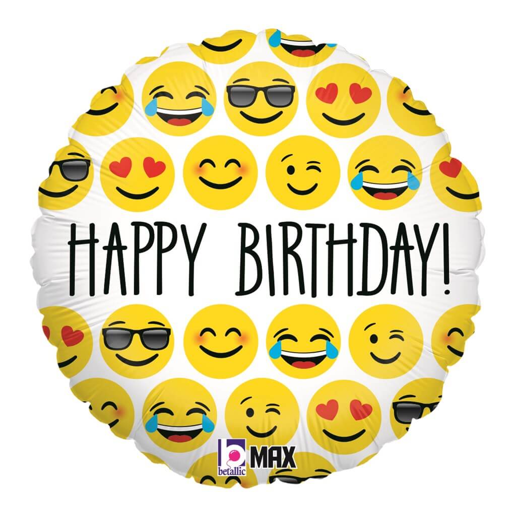Ballon Emoji Happy Birthday 45cm Ballon Smiley Emoji Sur Sparklers Club Ballon Emoji Happy Birthday 45cm Ballon Smiley Emoji Sur Sparklers Club