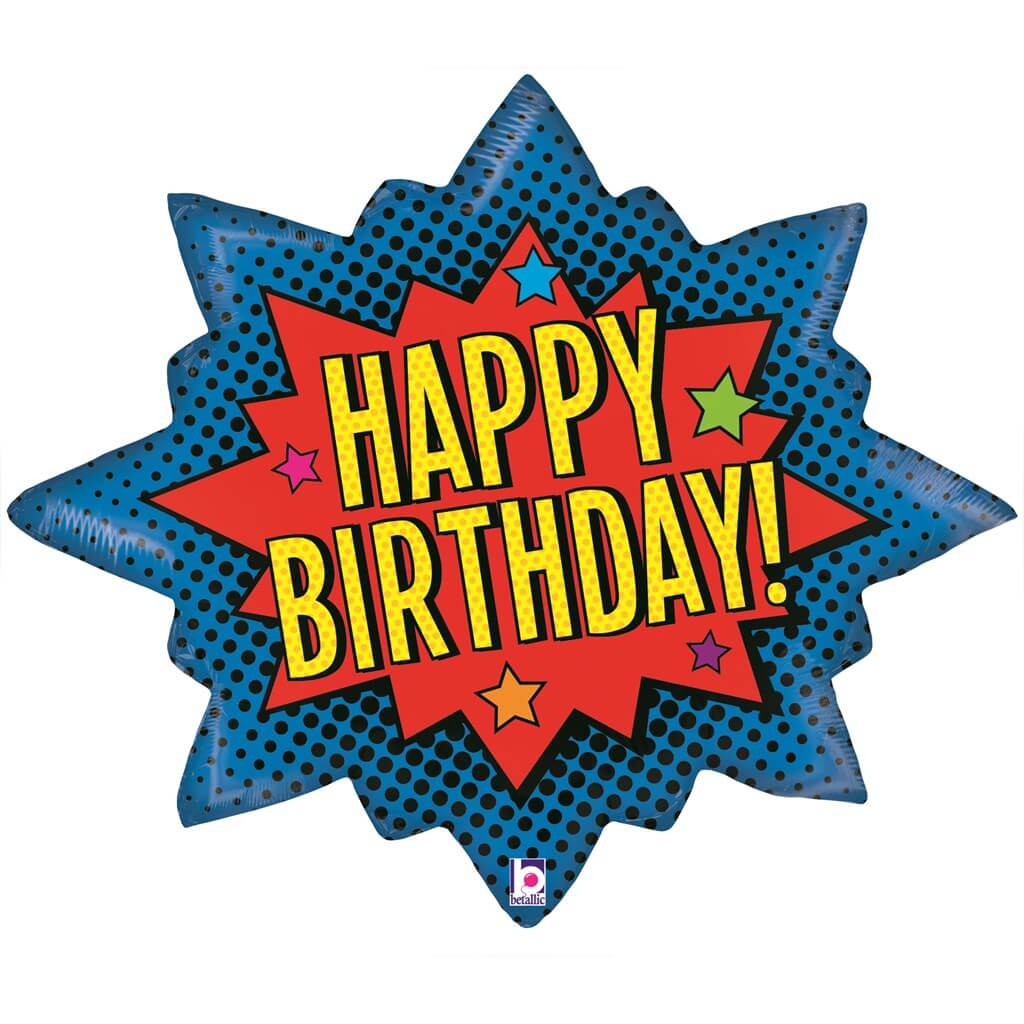 Alles Gute zum Geburtstag SuperheldenBall 89cm Sparklers Club