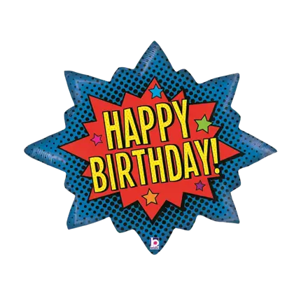 Ballon Happy birthday Super Héros 89cm