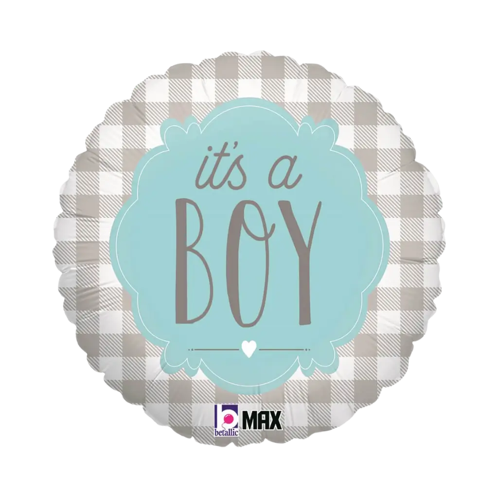 Ballon Plaid "Its a Boy"ø45cm