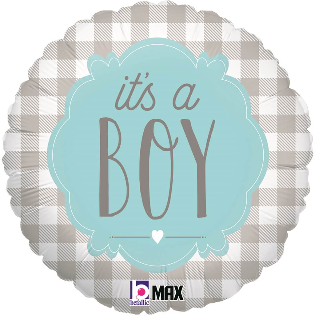 Ballon Plaid "Its a Boy"ø45cm