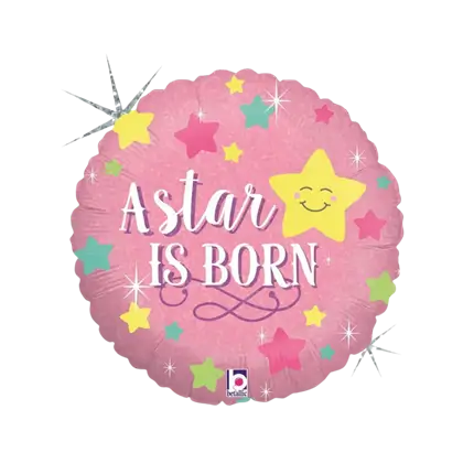 Ballon rose "A Star Is Born" ø45cm