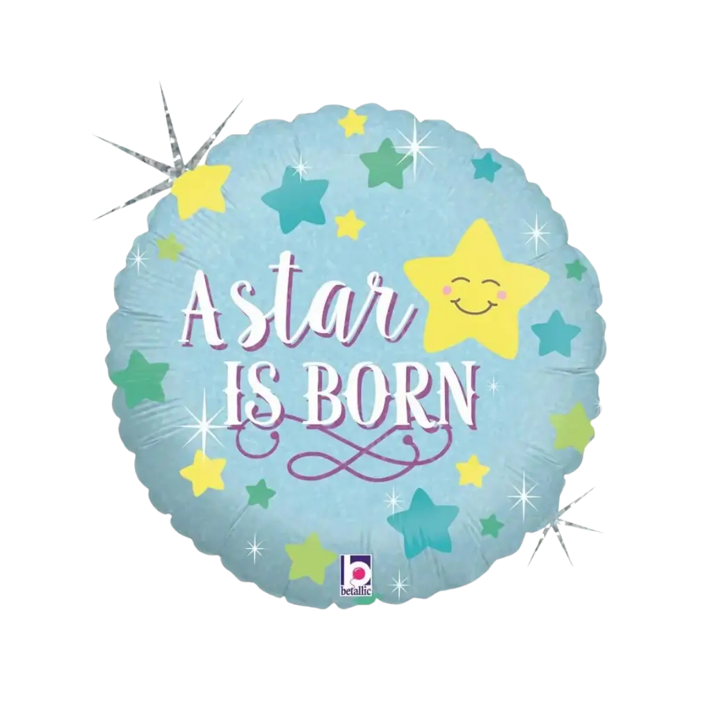 Ballon bleu "A Star Is Born" ø45cm