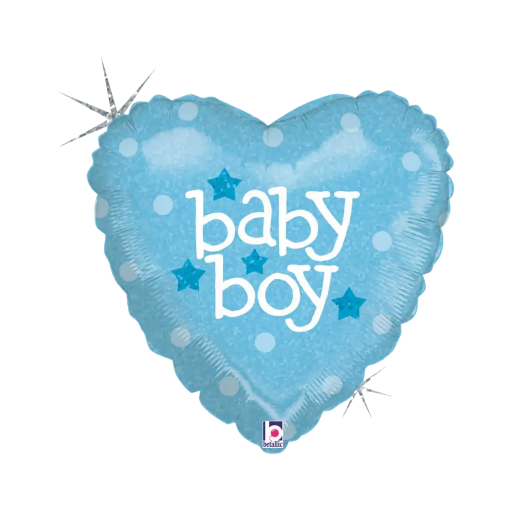 Ballon coeur bleu "Baby Boy" 45cm