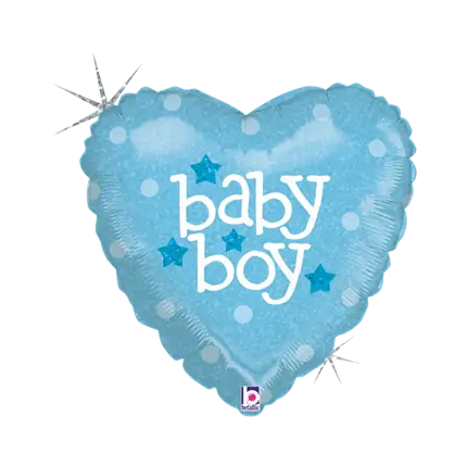 Ballon coeur bleu Baby Boy 45cm