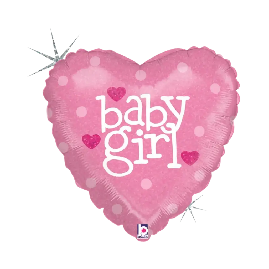 ballon coeur rose Baby Girl 45cm