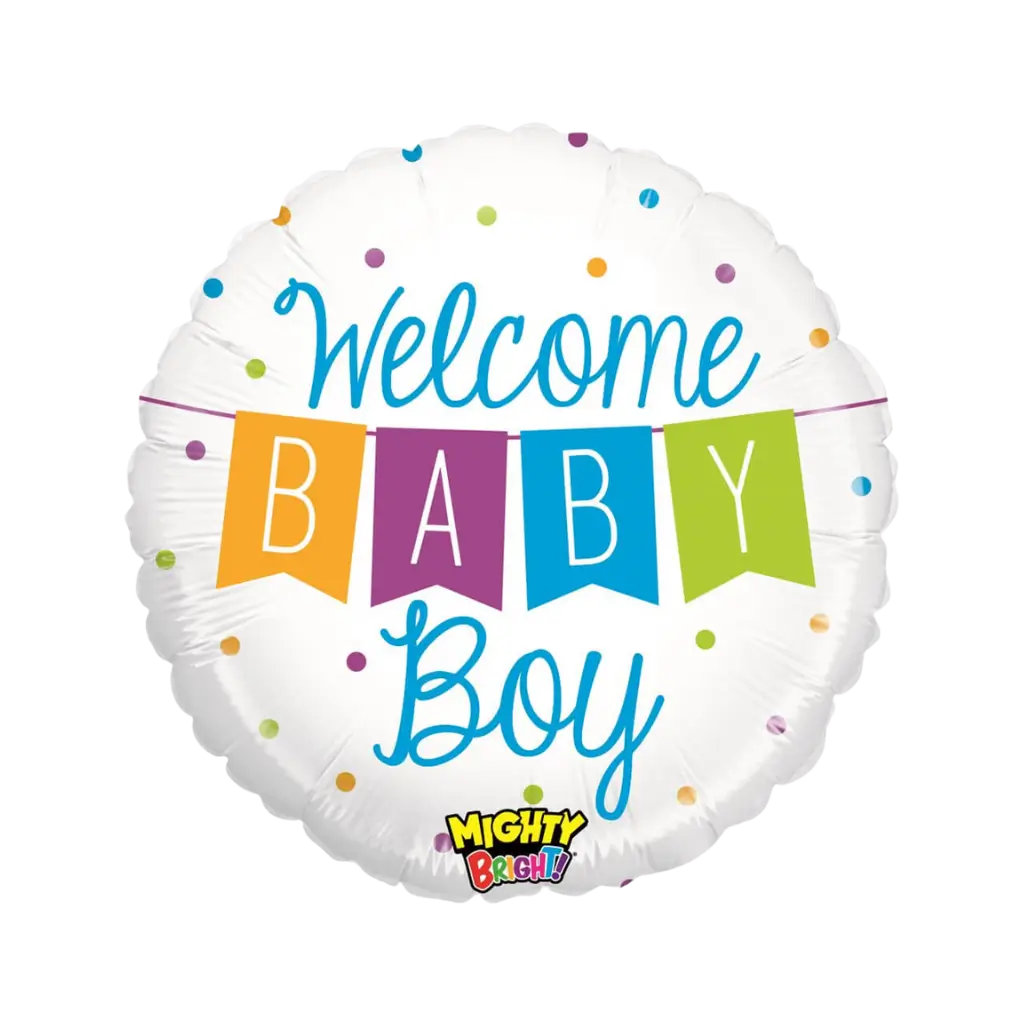 Ballon "Welcome Baby Boy" Rond ø53cm