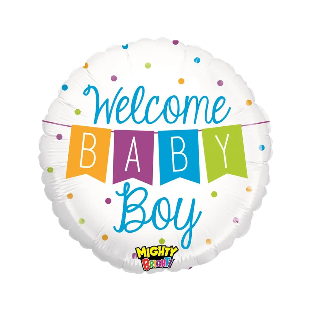 Ballon Welcome Baby Boy Rond ø53cm